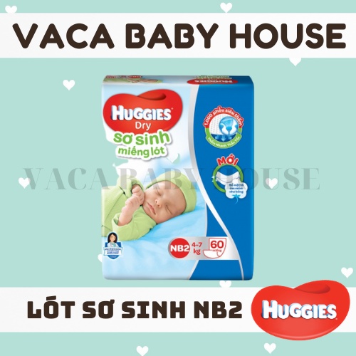 Miếng lót sơ sinh huggies dry newborn 2-60 miếng