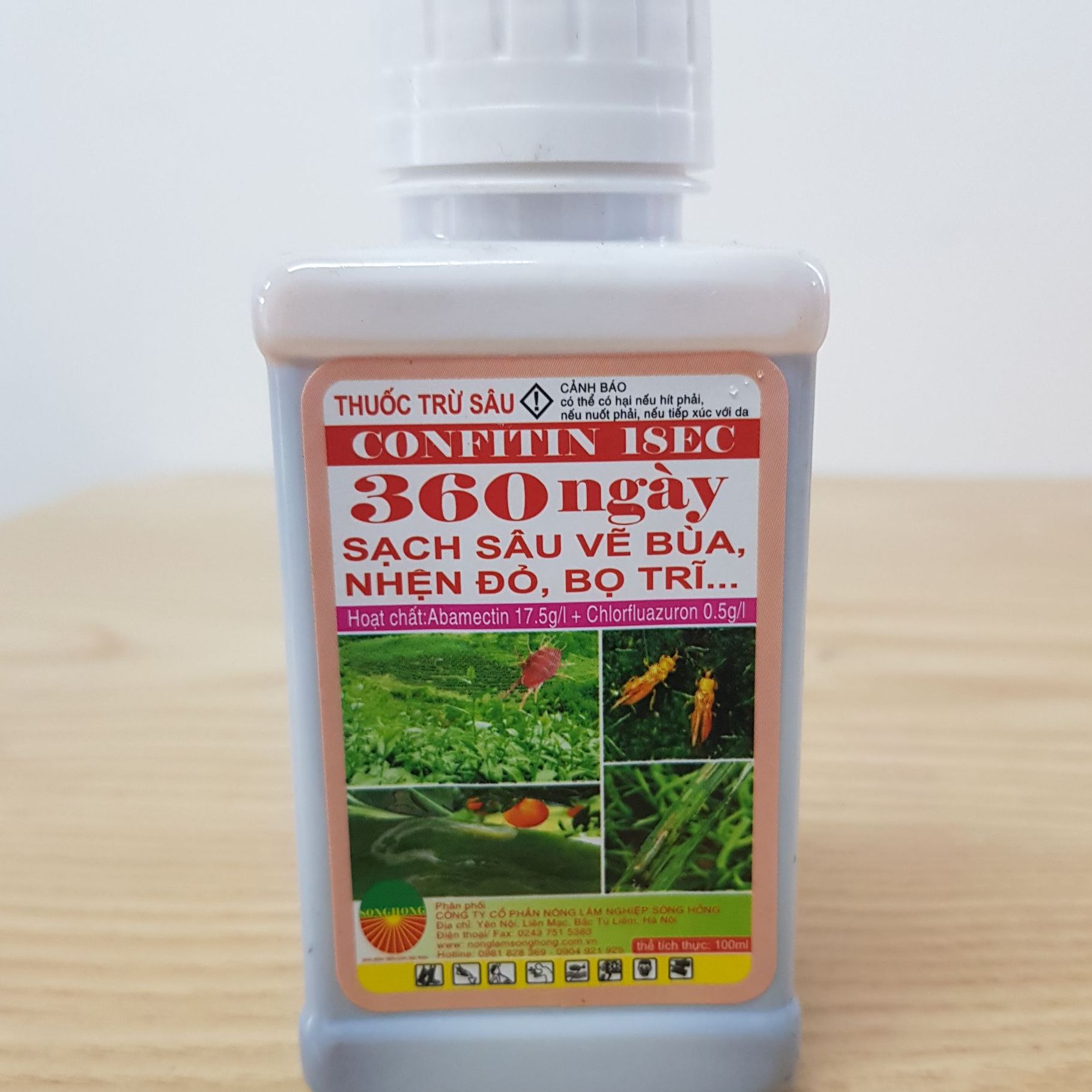thuốc trừ sâu sinh học 360 ngày chai 100ml : thuốc trừ nhện đỏ; thuốc bọ trĩ; thuốc diệt sâu vẽ bùa, diệt trừ sâu xanh trên cây trồng