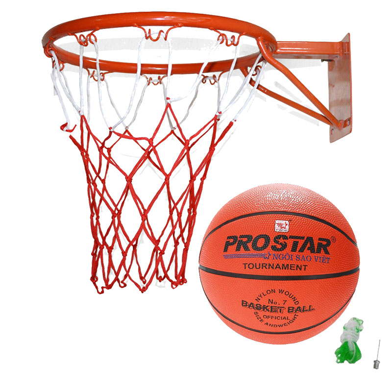 Combo vành bóng rổ 40cm + quả bóng rổ số 7