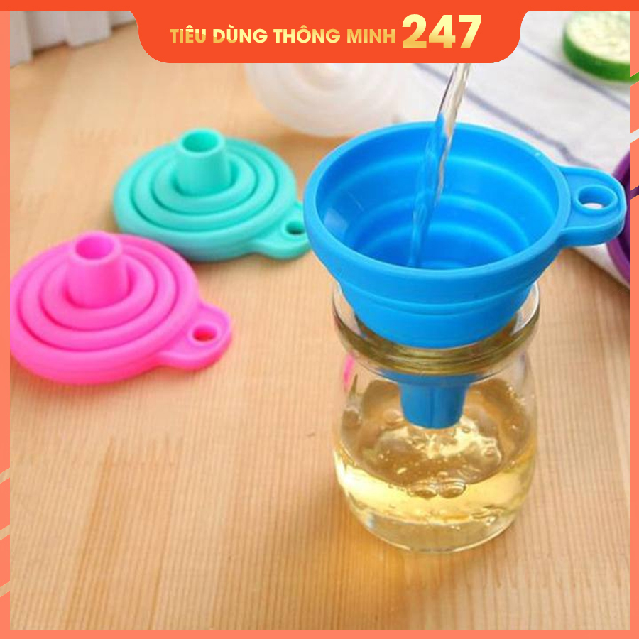 Phễu rót dung dịch silicon gắp gọn - màu ngẫu nhiên