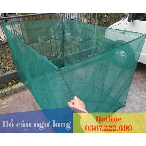 Lồng tráng lưới nuôi ếch, tôm, cá, trồng rau mắt lưới 2.5mm, cao 1m