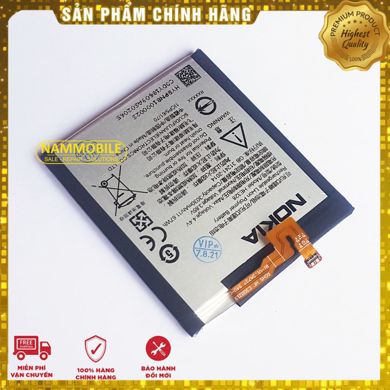 Pin nokia 8 ta-1004 ta-1012 ta-1052 he328 3030mah zin + tặng siu dán pin-freeship