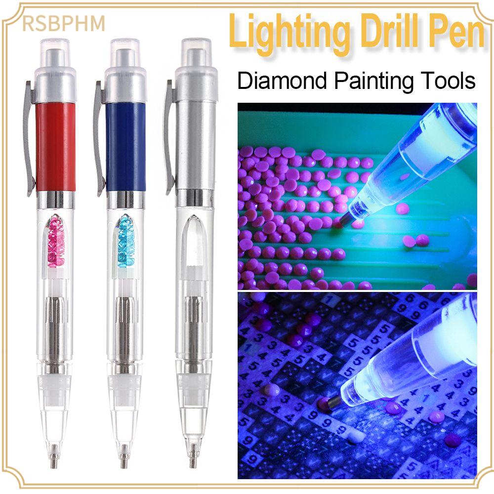 Rsbphm bút chiếu sáng phụ kiện may thêu chữ thập tự làm đèn led bút khoan mũi dụng cụ làm tranh kim cương