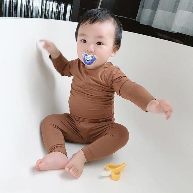 Bộ thun lạnh cạp cao minky mom chất siêu đẹp cho bé trai và bé gái