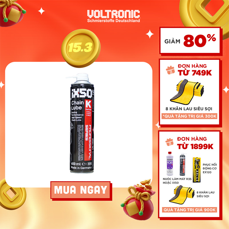 Xịt dưỡng sên voltronic ix50 jumbo 600ml mẫu mới 2022