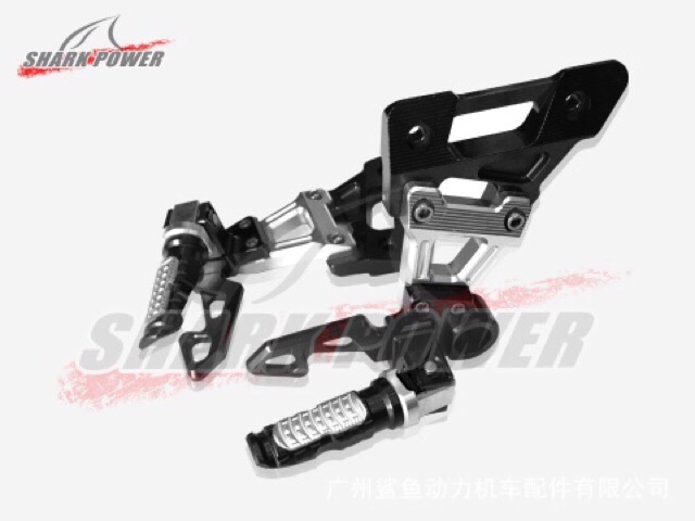 Full bộ gác chân 2 bên Shark Power CNC Exciter 150 - YAMAHA SNIPER150/Y15ZR EXCITER150/MXKING150