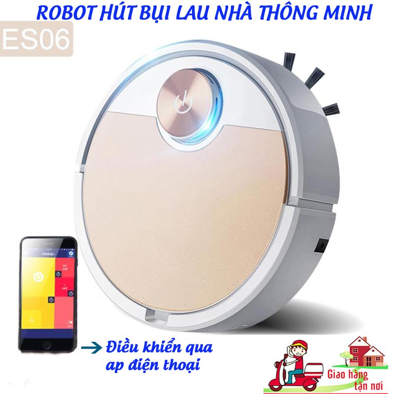 Robot hút bụi - robot hút bụi lau nhà - robot hút bụi lau sàn - robot hút bụi tự động- robot hút bụi thông minh - robot hut bui - cảm biến - 3 trong 1 - lực hút khỏe -công suất lớn
