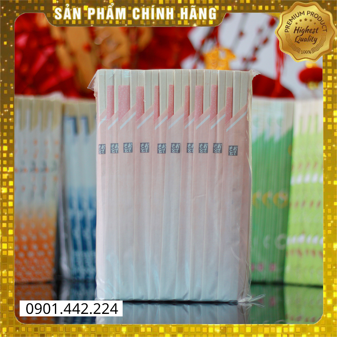100 đôi đũa gỗ tách dùng 1 lần bao giấy hở - hàng loại 1, không xước