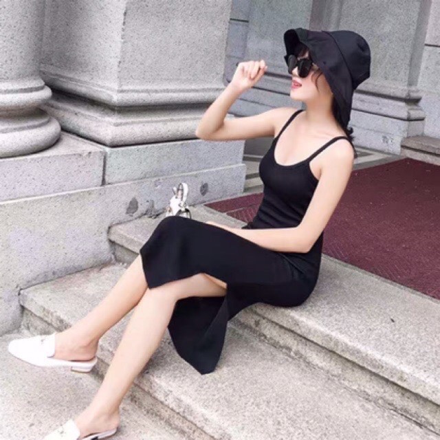 Váy 2 dây body dáng dài tới gối siêu hót