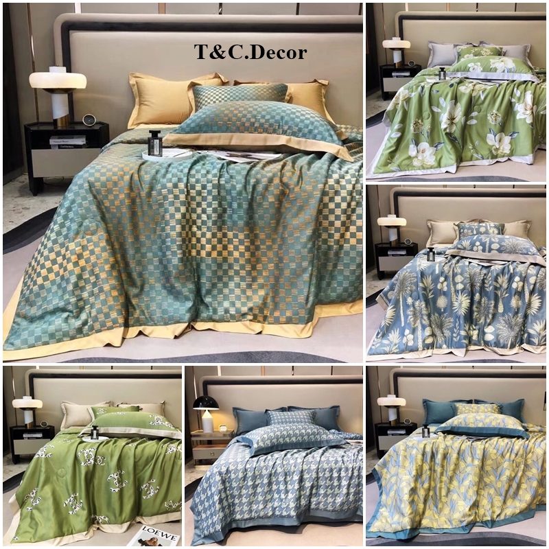 Chăn hè lụa thái TENCEL trần bông sang trọng siêu mềm mát kích thước 2mx2m3