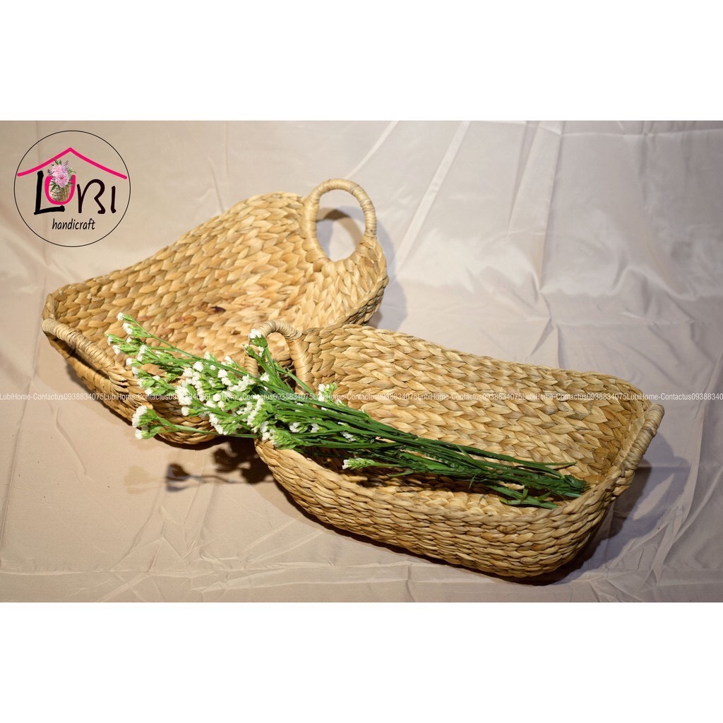 - Giỏ đựng đồ đan lục bình oval xinh xắn