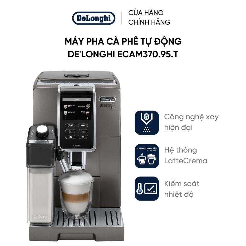 Máy pha cà phê tự động delonghi ecam370.95.t