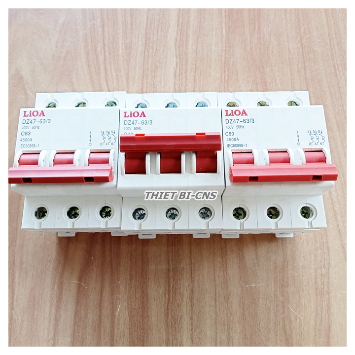Cầu dao - aptomat tự động lioa 3p 40a - 100a/ 4.5ka chính hãng