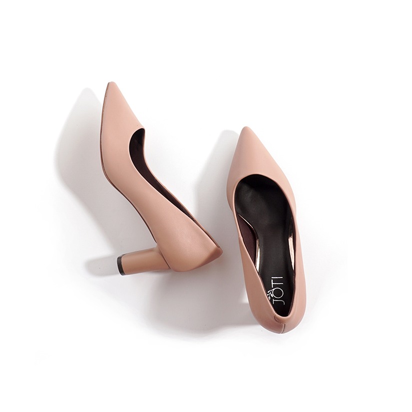 JOTI Giày Cao Gót Nữ Daniel 3257VN5 2020 - Mũi Nhọn Cổ Điển Đế Trụ 5cm - Mang Công Sở Đi Làm Dự Tiệc
