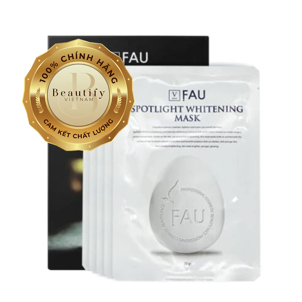 Mặt nạ dưỡng trắng chuyên sâu fau spotlight whitening mask 5 miếng/hộp