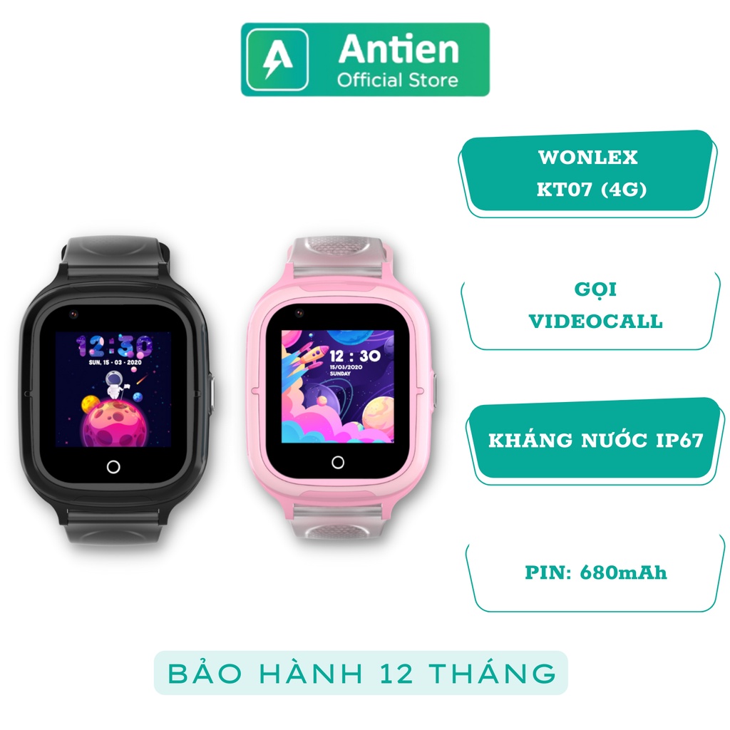 [HCM] Đồng hồ định vị nghe gọi video Wonlex KT07 4G - Chính Hãng.