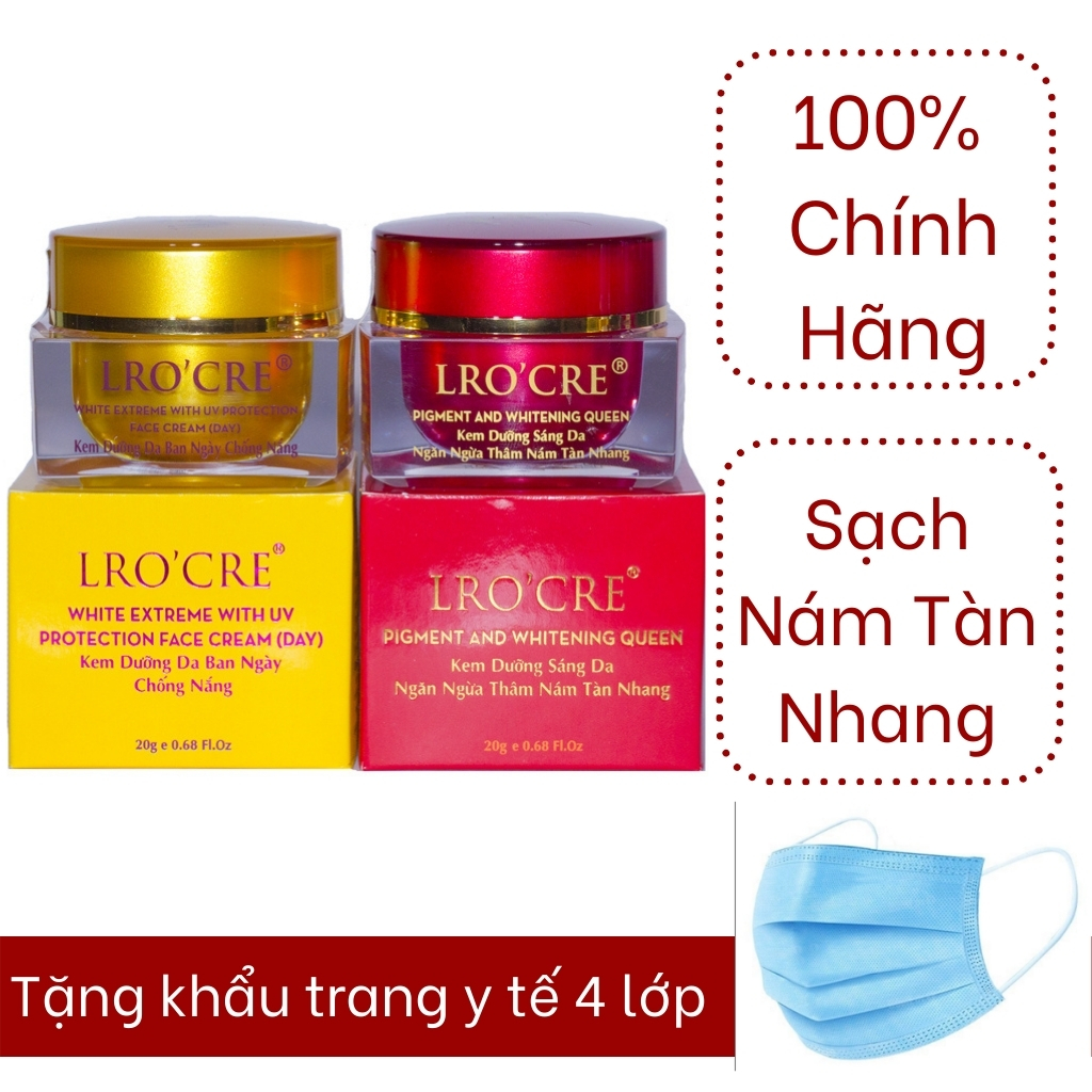 Bộ Kem Giảm Thâm Nám Ngày Đêm Lro'Cre KEM TÁI SINH DA MẶT – DƯỠNG TRẮNG – GIẢM MỤN