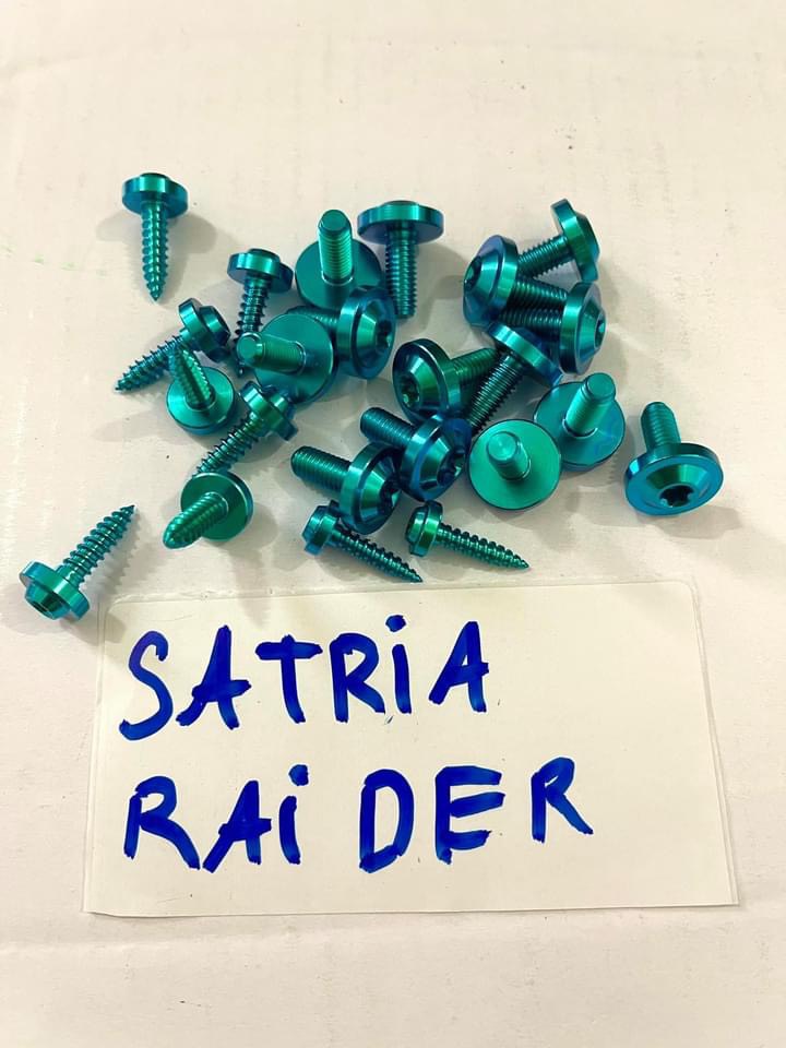 Combo 20 ốc dàn áo Titan Gr5 lục bảo cho RAIDER/ SATRIA