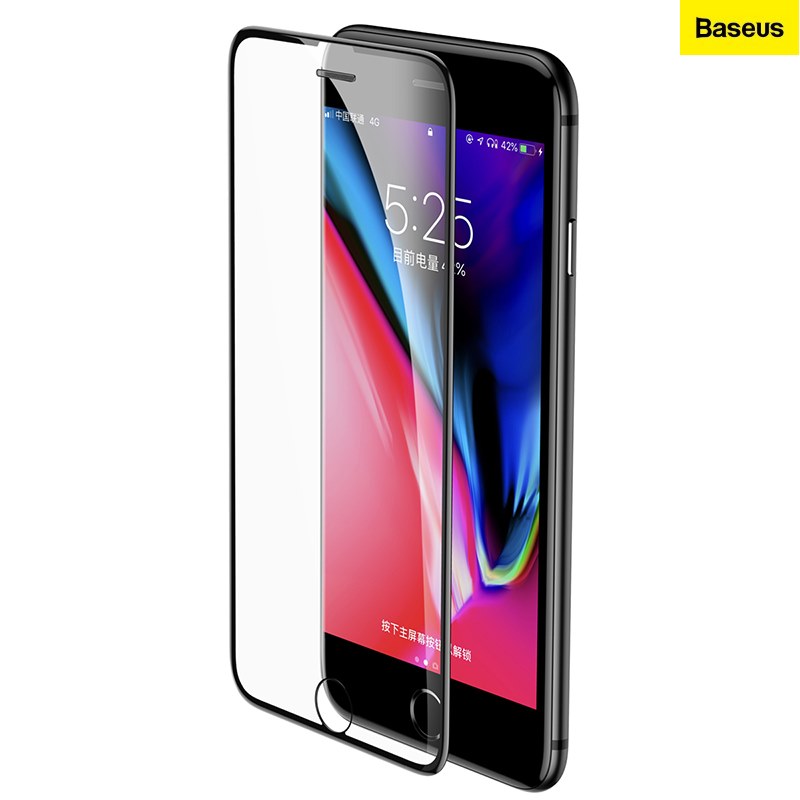 Kính cường lực chống bụi, chống trầy, siêu bền Baseus Cellular Dust Prevention cho iPhone (0.3mm, 3D Curved-screen Full Coverage Tempered Glass) - Hàng chính hãng