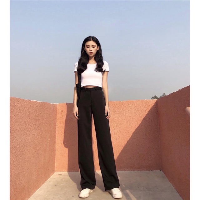 [25-27/4 Hoàn tiền 15%]Quần Ống Rộng Culottes 100Cm Ulzzang Phong Cách Hàn Quốc
