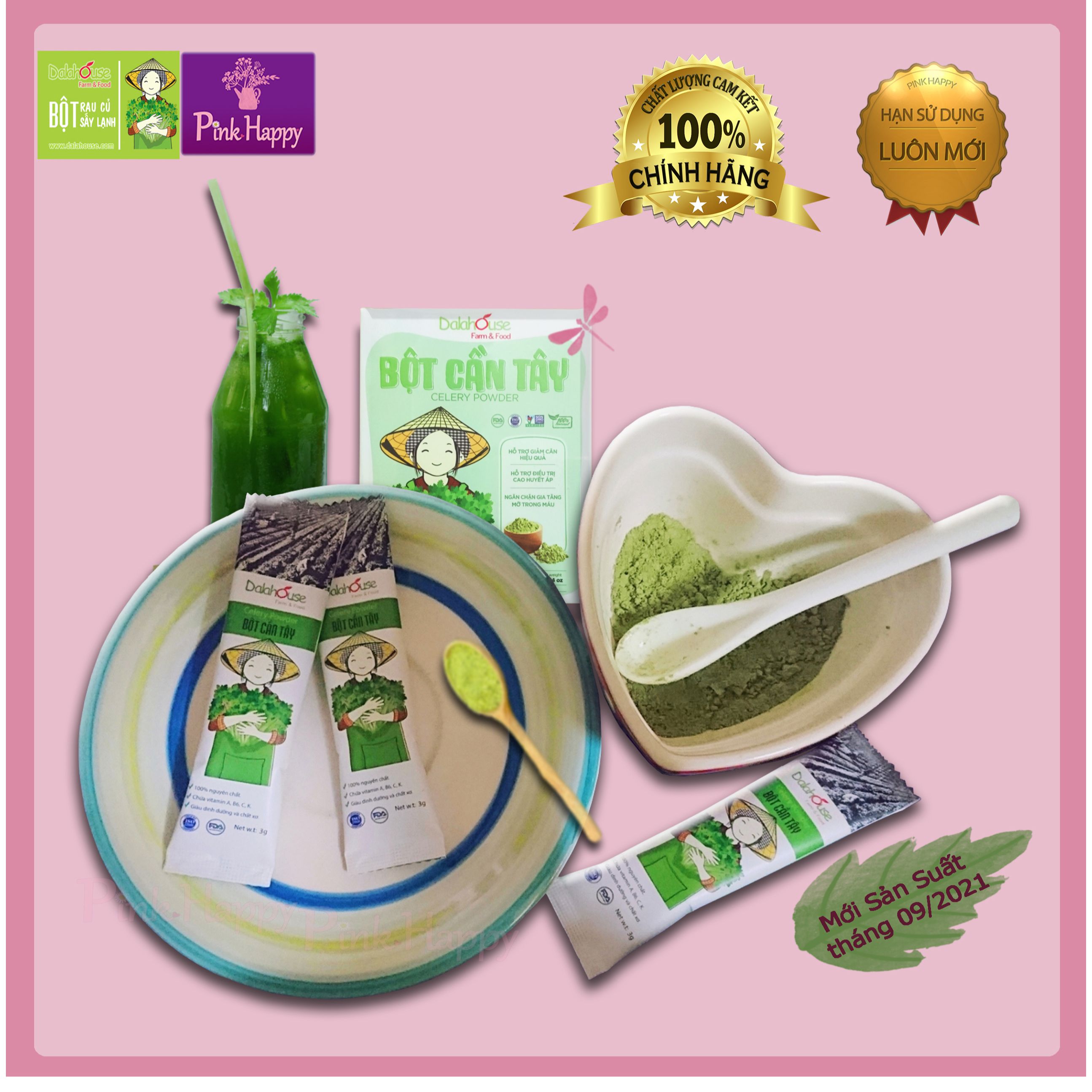 BỘT CẦN TÂY (gói lẻ 3gr) - Món Quà Ý Nghĩa Cho Mọi Lứa Tuổi! Thải Độc, Giảm Mỡ Máu, Hạ Huyết Áp, Phòng Chống Ung Thư, Bổ Sung Dinh Dưỡng, v.v