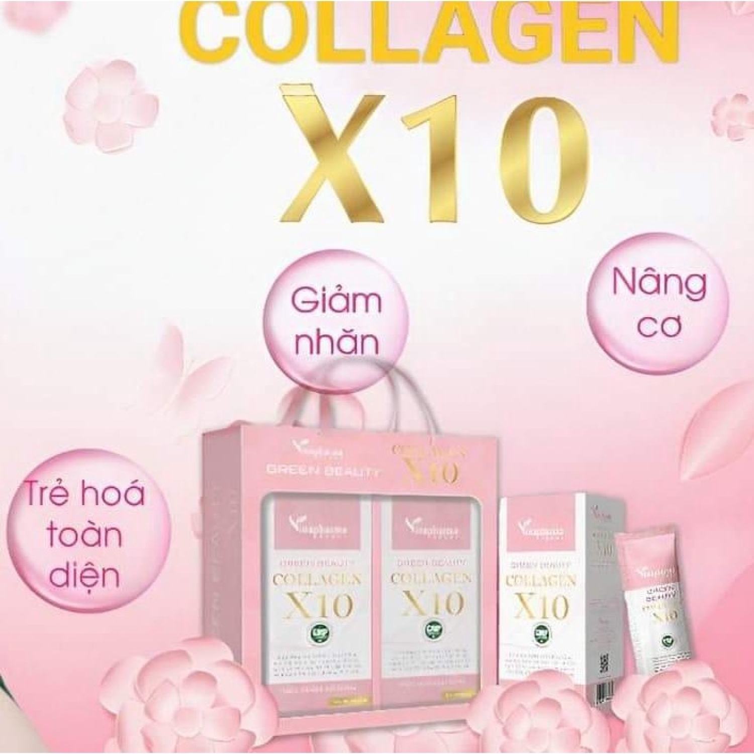 Green Beauty Collagen X10 cô đặc Nano siêu cốm sủi