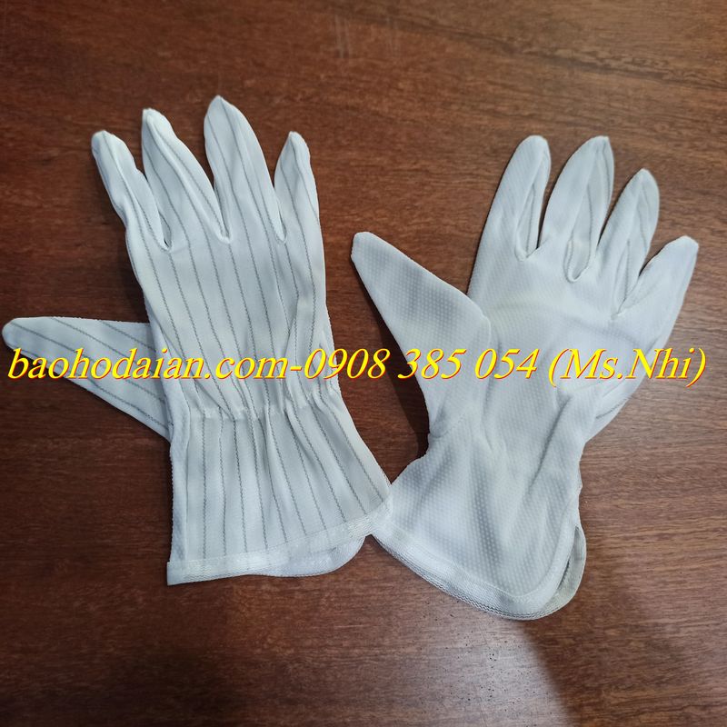 Combo 5 Đôi Găng tay chống tĩnh điện vải dệt kim- Hình thật