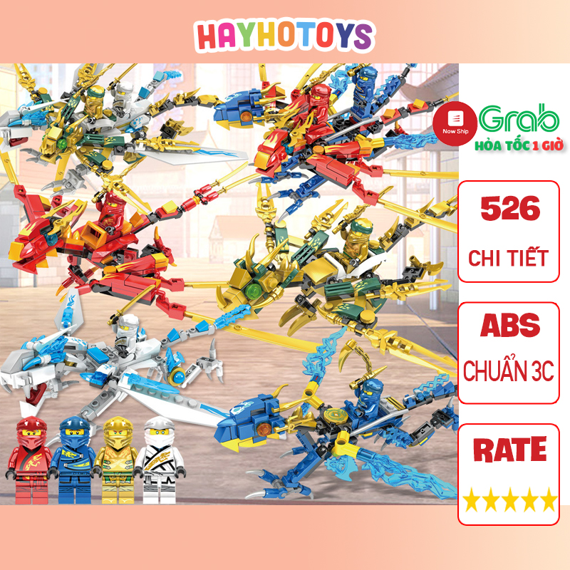 Đồ chơi lego ninja rồng sấm sét 4 in 1 kèm nhân vật ninja
