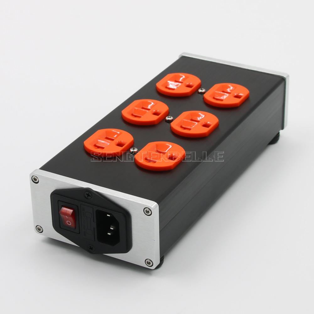 Nhôm vỏ kim loại âm thanh ổ cắm Hifi Mỹ tiêu chuẩn điện dải chúng tôi đa mục đích cắm 6-vị trí ferrule