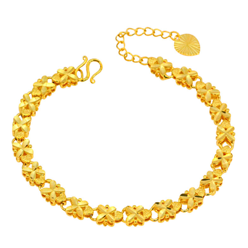 Lắc tay nữ , lắc tay nữ mạ vàng tạo hình hoa mai không phai mầu, không bị đen MK275