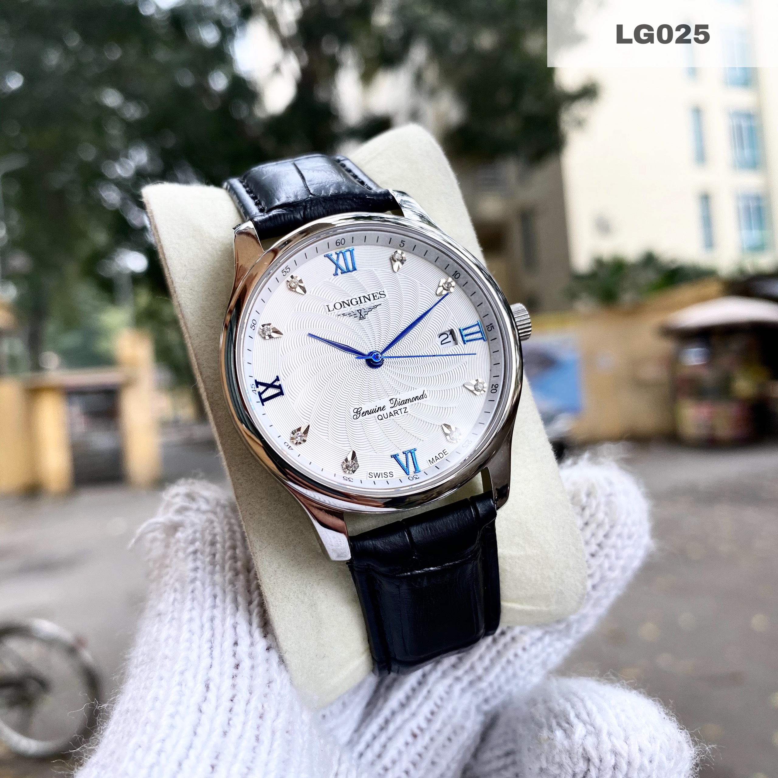 [KHUYẾN MẠI KHỦNG] TẶNG 1 Vòng đá tỳ hưu + 2 pin AG4 trị giá 100.000đ Khi Mua Đồng Hồ Nam L0NGINES LG025 Dây Da Chống Xước, Chống Nước