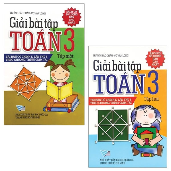 Fahasa - Combo Sách Hay Giải Bài Tập Toán 3: Tập 1 + 2 (Bộ 2 Tập)