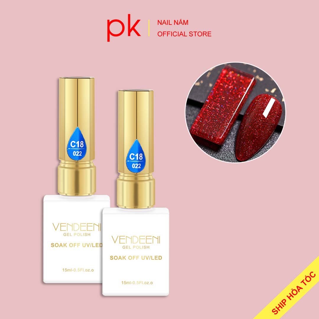 Sơn gel nhũ flash đỏ bán lẻ c18 mã 22