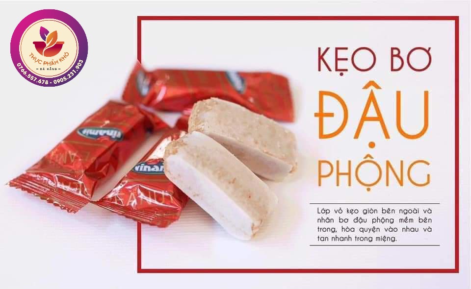 KẸO BƠ ĐẬU PHỘNG VINAMIT - 500G