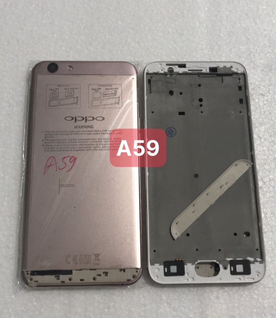Bộ vỏ + sừờn oppo f1s a59 zin hàng cao cấp