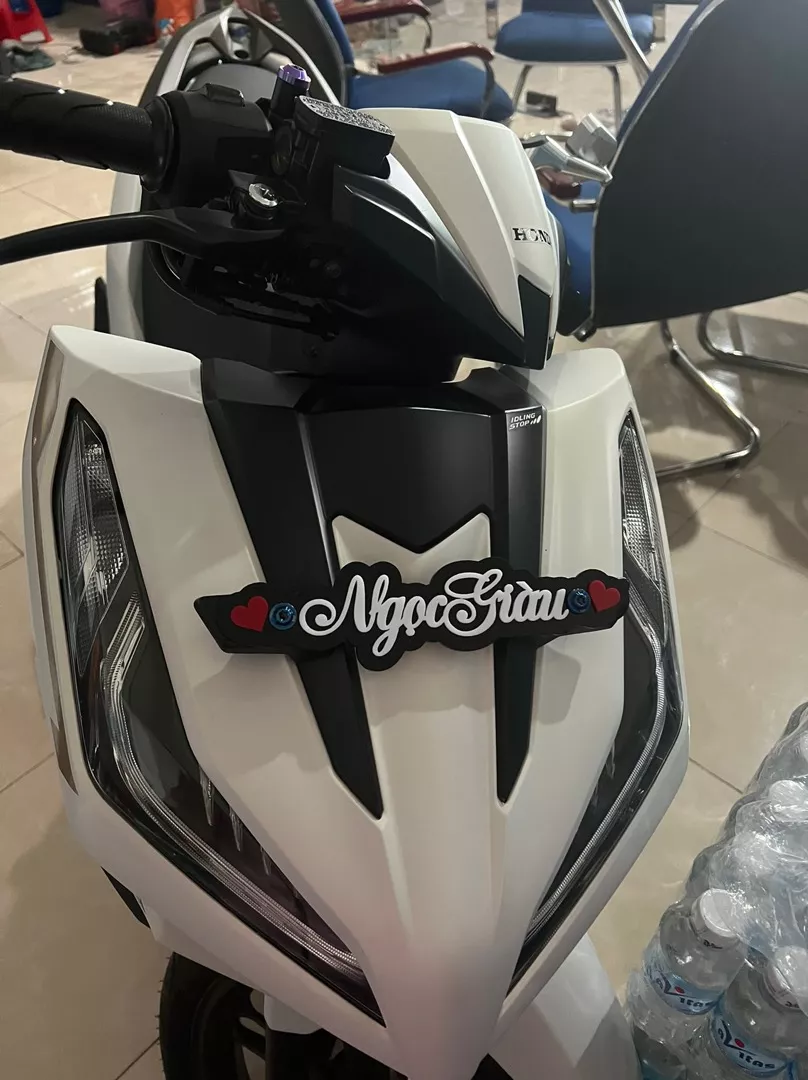 Bảng tên xe Vario - Bảng chữ nổi Vario-Satria (tất cả các xe đều gắn đc) - Zalo tư vấn : 0944.221.656