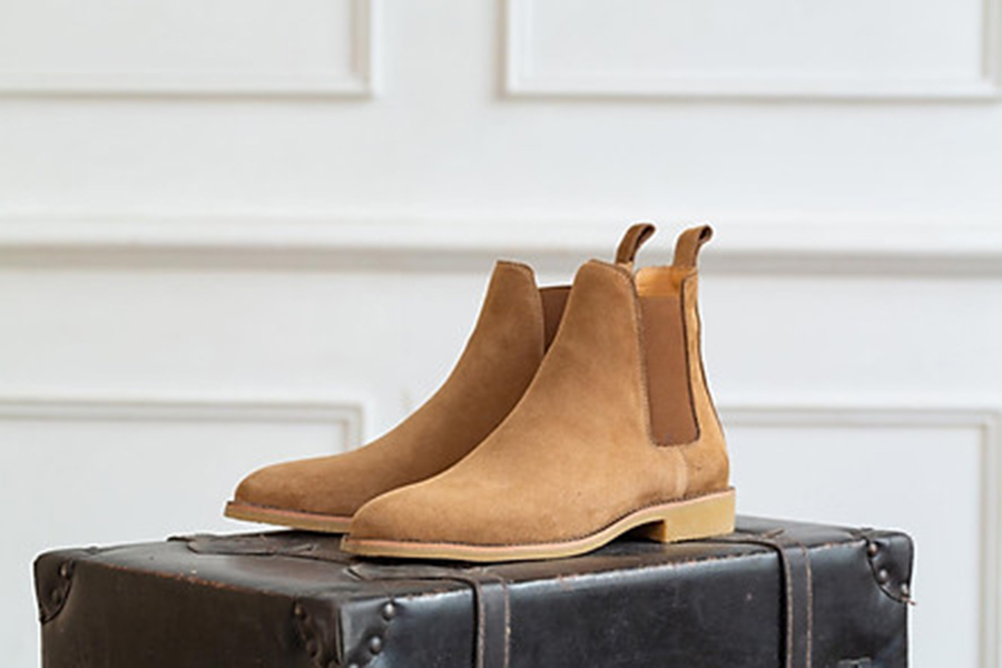Giày Bốt nam, giày chelsea boots thời trang cao cấp ELMEE, giày boots nam da lộn cổ cao thời thượng tuyệt đẹp, giày cheasel boots dẫn đầu xu thế thời trang - GCN09