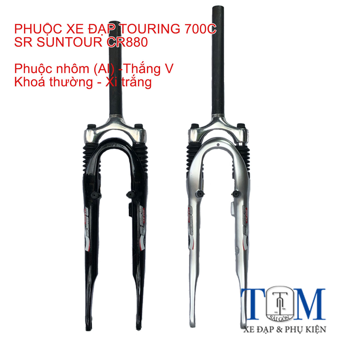 Phuộc xe đạp touring 700c sr suntour cr880 – thắng v – khoá thường