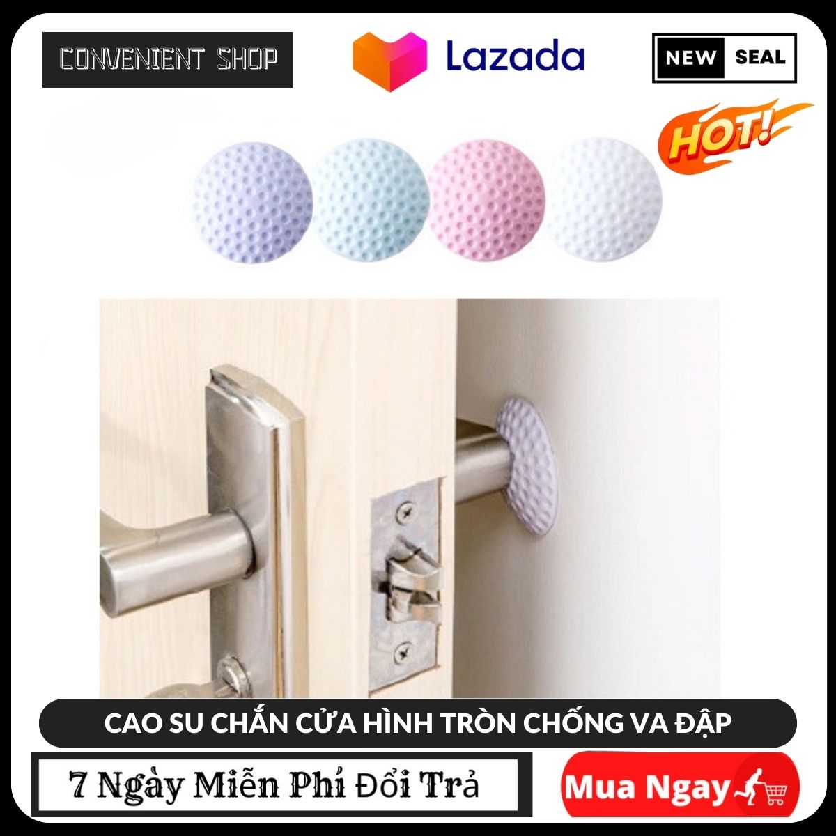 Chặn cửa chống va đập , cao su chắn cửa hình tròn chống va đập - miếng chặn cửa cao su hình tròn chống va đập đa năng rất tiện lợi trong cuộc sống.