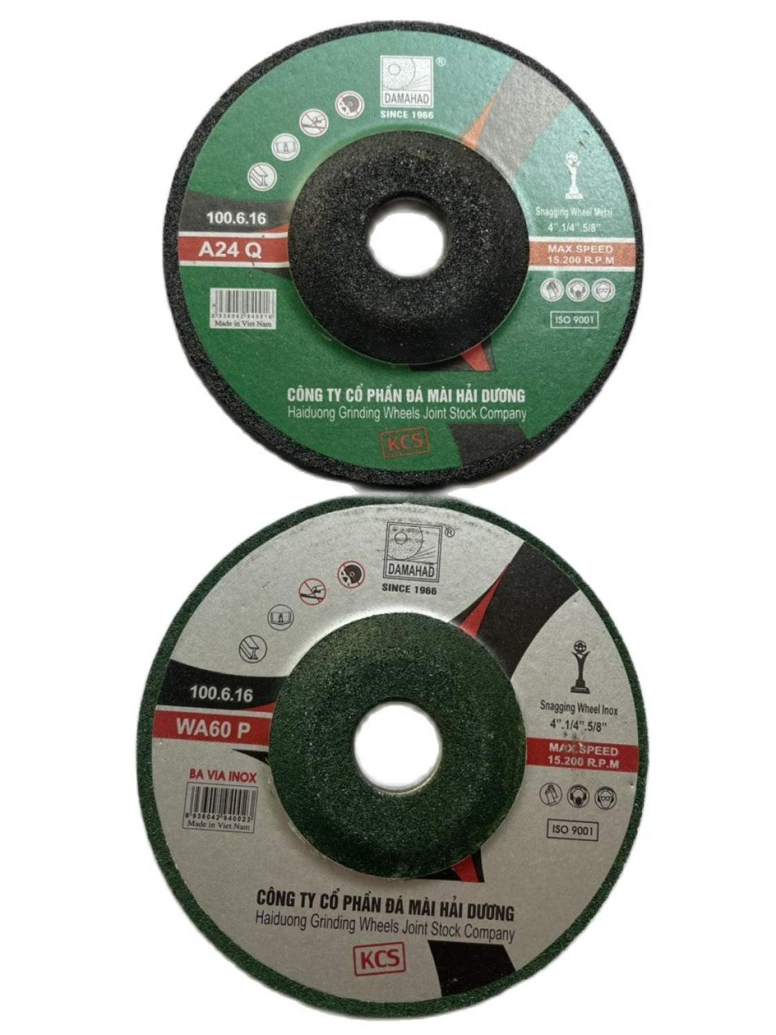 Đá mài bavia xanh,đen 1 tấc 100x6.0x16mm hải dương hàng chính hãng công ty