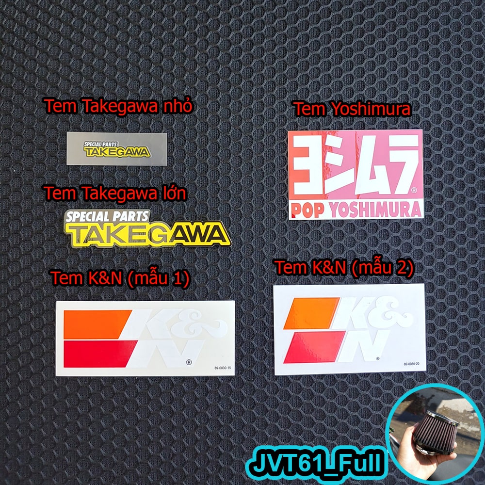 Tem Takegawa, Tem K&N, Tem Yoshimura chính hãng (Hàng Real)