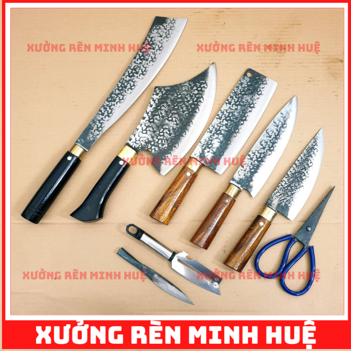 Bộ dao nhà bếp đa năng nhíp nga cao cấp , làng nghề rèn phúc sen