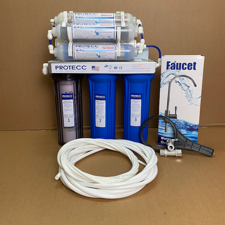 Freeship] máy lọc nước nano/uf protecc 8 cấp lọc cao cấp - cốc 1 ron việt nam