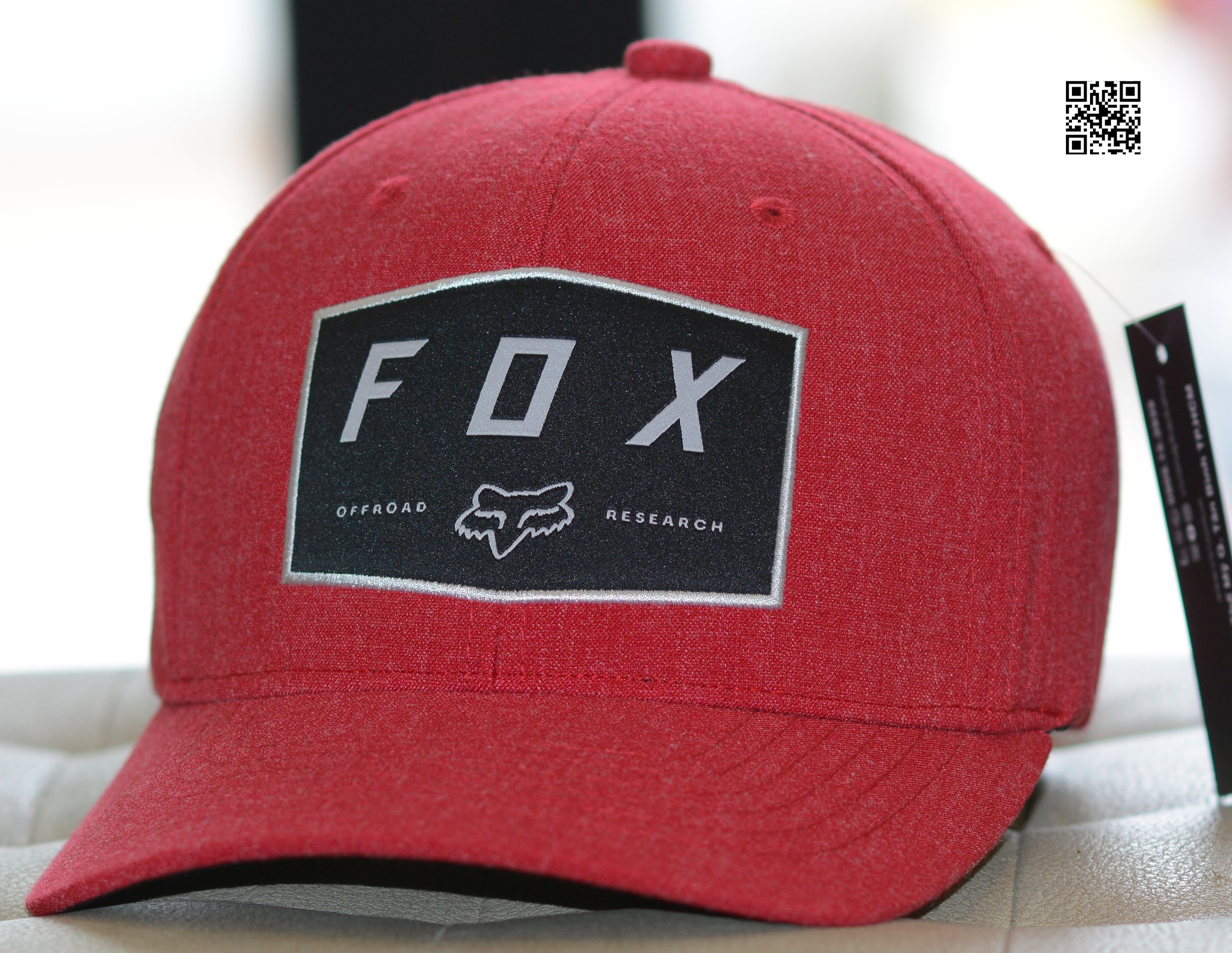 Nón lưỡi trai bít đuôi thời trang thể thao Fox Racing Badge Patch Logo Cap Chili màu đỏ,mũ fox liền sau pít đuôi