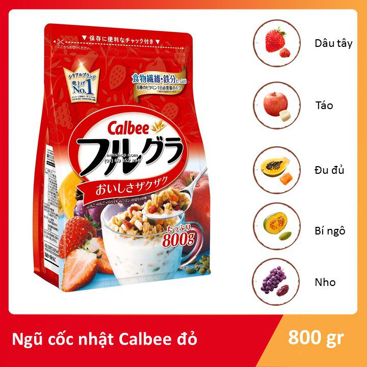 Ngũ cốc calbee 800g