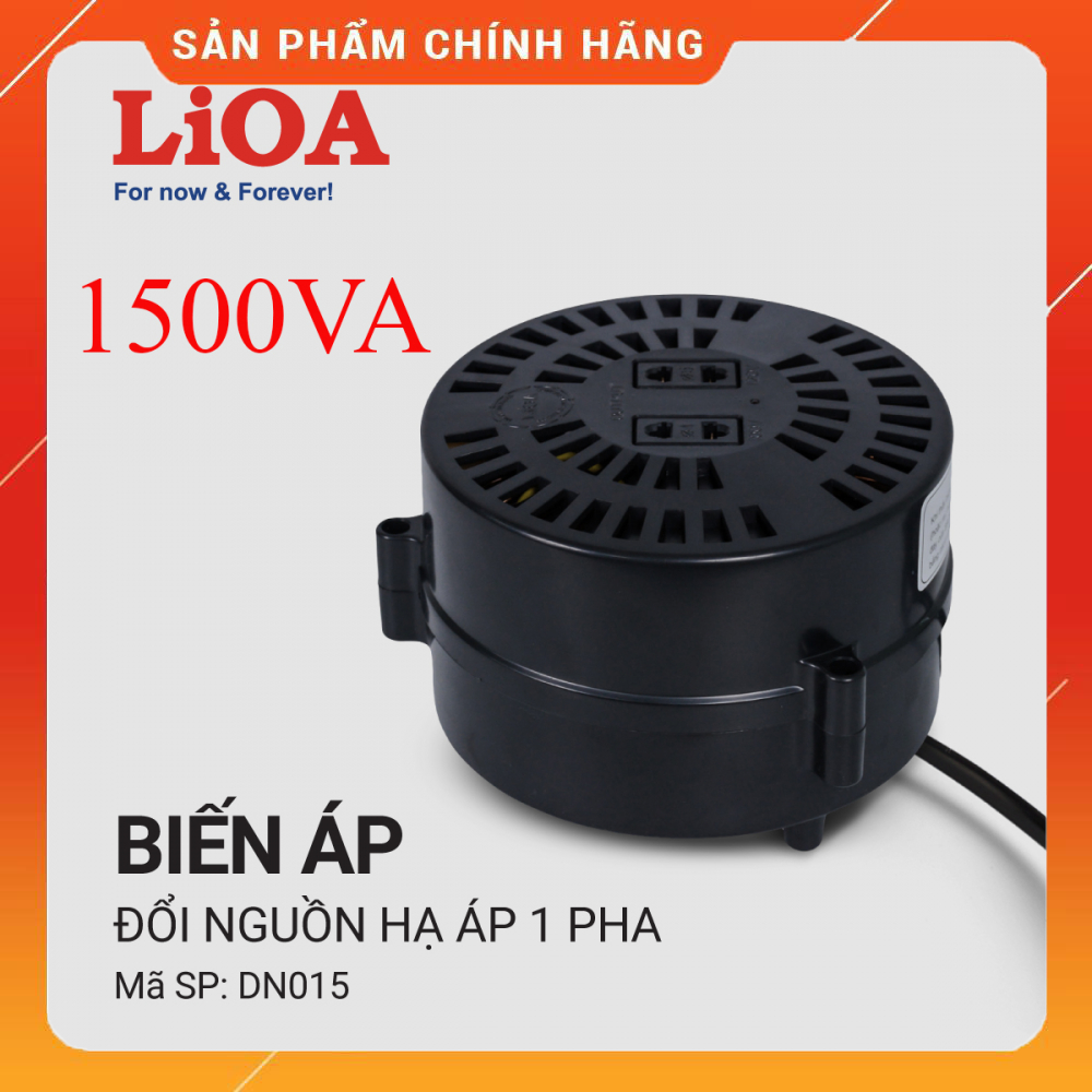 Biến áp tự ngẫu LiOA 1500VA DN015 1,5KVA 1 pha - Bộ đổi nguồn 220V sang 100V 110V 120V