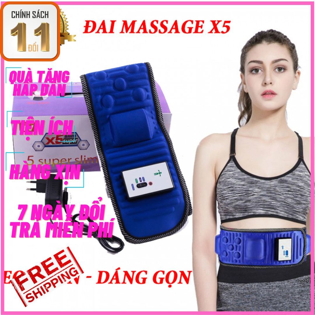Đai massage bụng x5 không dây pin sạc - đai masage giảm mỡ bụng, mát xa bụng, đai masage giảm mỡ toàn thân sale 50%