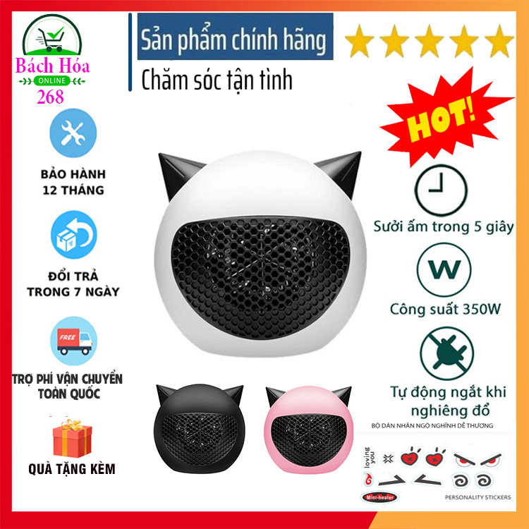 Máy sưởi ấm, Quạt sưởi mùa đong phòng ngủ mini, máy sưởi mini cầm tay để bàn công xuất 500w, máy sưởi mini, máy sưởi ấm, máy sưởi ấm phòng ngủ, máy sưởi mini