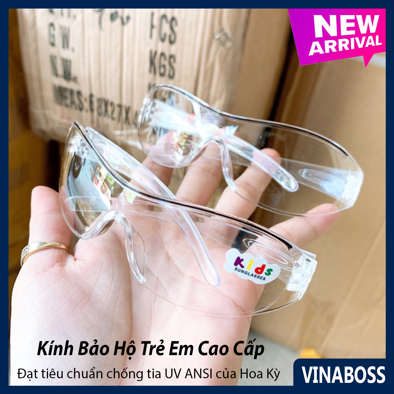 Mắt kính bé trai bé gái bảo vệ mắt khỏi Virus vi khuẩn trong mùa dịch giúp phòng chống hiệu quả Corona - Mắt kính chống tia UV