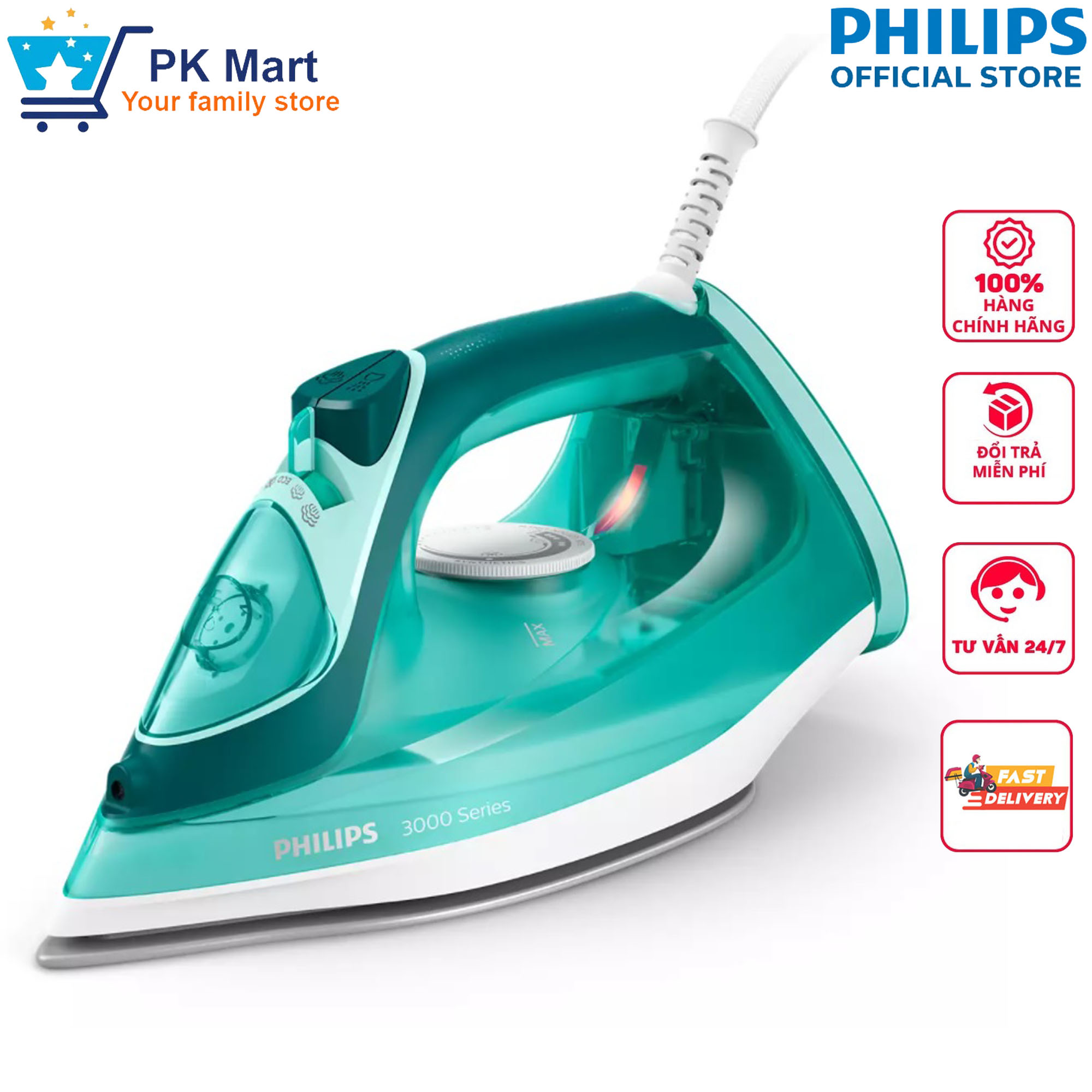 Bàn ủi hơi nước philips dst3030 dst3040 gc2992 thay thế cho gc2990 gc2998
